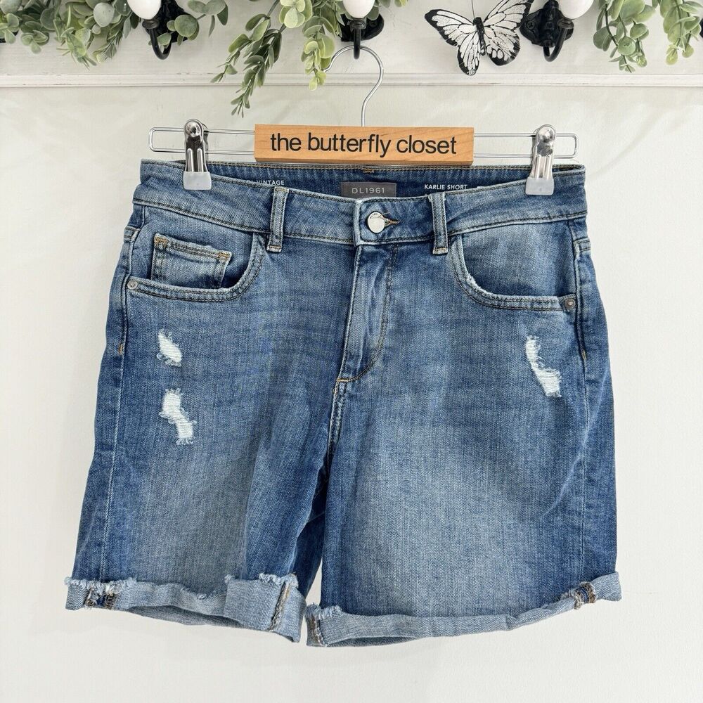 DL 1961 Vintage Wash Karlie Jean Shorts 26